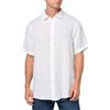 Armani Exchange Camicia da Uomo a Maniche Corte Regular Fit, in Lino, Bianca, S, Bianco, S