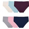 Fruit of The Loom Women's Underwear Panties (Regular & Plus Size), Hipster - Modal - 6 Pack, 6