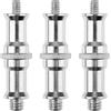 HOOWIFFY Adattatore da Vite Filettata 1/4 a 3/8 3 Pezzi in Lega di Alluminio Argento Facile da Installare e Resistente, per Supporti Luce e Flash