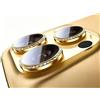 SHSJYA Protezione per obiettivo della fotocamera con brillantini per iPhone 17 Pro/17 Pro Max, vetro temperato 9H, trasparente HD, antigraffio, pellicola protettiva per obiettivo della fotocamera (oro