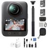 DJI Osmo 360 Combo Essenziale, Action Cam 360, Videocamera 8K 360°, Foto 120 MP Action Camera 1, 105 GB Memoria Integrata, Impermeabile, 3 Batterie, Leggera e Maneggevole