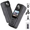Cossify Fotocamera vlog 4K con Wi-Fi, doppia fotocamera e obiettivo orientabile a 180°, mini fotocamera tascabile con display IPS da 1,5 pollici, grandangolo 130°, batteria da 2000 mAh, bodycam