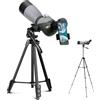 Aomekie 20-60x70 Cannocchiale Spotting Scope Zoom con Treppiede Regolabile Leggero e Adattatore per Telefono. Telescopio Terrestre Portatile Ideale per Osservazione Fauna Selvatica e Tiro al Bianco
