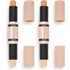 Revolution Beauty London Makeup Revolution Stick Contouring Duo, Contorno in Crema & Illuminante, Definisce gli Zigomi e Sculpe il Viso, Vegano e Cruelty-Free, Colore Light, 2.4g (Confezione da 2)