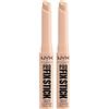 NYX Professional Makeup Correttore in Stick, Attenua, Corregge e Illumina, Tenuta fino a 12h, Arricchito con Acido Ialuronico, Pro Fix Stick, Tonalità: Light, 1,6 g (Confezione da 2)