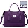 SEAFEW Borsone da Viaggio,Bagaglio a Mano 45x36x20 Easyjet Borsa da Viaggio con Scomparto per le Scarpe, Borsa da Cabina Easyjet Borsa Sportiva Borsone da Palestra da Weekend,A6-Viola Scuro