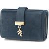 HNOOM Portafoglio Portamonete Donna Porta Carte di Credito Medio (Blu) | Vintage Pelle PU, Porta Carte Funzione Antifurto RFID, con 18 Scomparti e 1 Portafogli, Pochette Elegante con 1 Cerniera