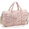 Comebachome Borsone da viaggio, 18x8.7x11 Borsa da viaggio portatile con motivo floreale morbido con tracolla per viaggi all'aperto Donne Ragazze, Decorazione