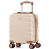 Flight Knight Valigia Da Viaggio Leggera 40x30x20 Cm Bagaglio A Mano Guscio Rigido Con Maniglia Telescopica In Alluminio 8 Ruote Spinner Serratura TSA Approvata EasyJet Vueling Wizz Air