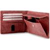 Fa.Volmer ® Portafoglio vegano donna uomo in pelle di cocco con fodera in cotone - senza plastica - protezione RFID - 6 scomparti per carte di credito 1 portamonete - con confezione regalo | modello