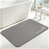 LIMNUO Tappetino da Bagno, Super Assorbente Tappetino da Doccia Antiscivolo Tappetini da Bagno, Asciugatura Rapida ad Antimuffa Tappeto Bagno per Bagno, Doccia, Cucina (Grigio, 60x120cm)