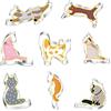 MEZHEN Formine per Biscotti Gatto Tagliabiscotti Animali Stampi Biscotti Gatti Stampo per Biscotti Cookie Cutter Taglia Biscotti Torta Decorazioni per Natale 8 Pezzi