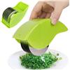 Peosaard Tagliaprezzemolo, Rullo per erbe con 6 lame Tritatutto manuale per erbe in acciaio inossidabile PP Tritatutto affilato staccabile e lavabile per coriandolo, scalogno, prezzemolo