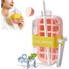 LLELEMAMO My Crush Cup, My Crush Cup Ice, 500/800ml 2 In 1 Touch-Free Ice Cube Tray Water Bottle with Lid and Bin - Easy Press to Release, Suitable for Coffee, Juice, and Beverages (Pink-800ML)