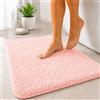 Floordirekt Tappetino da bagno Sky | Tappeto da bagno | Morbido e denso | Antiscivolo e ad asciugatura rapida | Adatto per riscaldamento a pavimento | rettangolare e rotondo (80 x 150 cm, rosa)