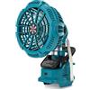 Taingwei Ventilatore portatile con grande clip, compatibile con la batteria al litio Makita 18V LXT, ventilatore da tavolo alimentato a batteria con 3 impostazioni di velocità (la batteria non è inclusa)