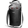 Kato Tirrinia Borsa termica termica per 2 bottiglie, in pelle, da viaggio, per vino e birra, regalo per gli amanti del vino, per picnic, feste, colore nero