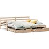 vidaXL Letto da giorno allungabile con cassetti senza materasso 80x200 cm