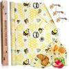 JOYBOY Involucri di Cera d'api,Involucri di Cera d'Api Riutilizzabili, 100 * 33 Foglia Lavabile in Cotone Biologico, Zero Rifiuti Beeswax Wrap, Sostenibile per Alimenti: Formaggio, Frutta, Pane