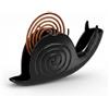 Avilia - Porta Zampirone da Esterno a Forma di Lumaca - Porta Spirale Antizanzare in ABS Ignifugo, Base Raccogli Cenere | Porta Zampirone Decorativo Riutilizzabile, L18×P3,2×A7,5 cm (Nero)