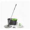 Generico Super Mop Rotante con Secchio 16L e Strizzatore a Pressione, Mocio in Microfibra con Testa Snodabile 360°, Manico Telescopico Allungabile fino a 110 cm, Ideale per Piastrelle, Parquet, Marmo e Mosaico