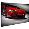 islandburner Quadro Moderno Red Auto Sportive veloci sotto i riflettori, Nero Lucido, Nuovo e Lussuoso Stampa su Tela - Quadro x poltrone Salotto Cucina mobili Ufficio casa - Fotografica Formato XXL