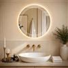 Adoture Specchio da parete per bagno, con illuminazione, (50 x 50 cm)