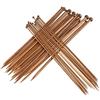 VOANZO 36 Pezzi/Set di Ferri da Maglia in bambù carbonizzato all'Uncinetto a Punta Singola per Maglioni a Scialle (36 cm)