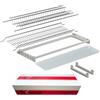 Fhuller Scolapiatti Incasso Filo Acciaio Inox (NO Cromato o Verniciato Grigio) Per PENSILE 90 INTERNO 86,4 Misura Scolapiatti 85,6-701/90 XP3 Griglia Portapiatti+Bicchieri + 2Staffe+Vaschetta+Telaio