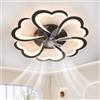 lnrosy LED Lampadario con Ventilatore da Soffitto Fancy Silent DC Ventilatore da Soffitto Con Luce e Telecomando Memoria Timer Dimmerabile 6 Velocità Ventola Soffitto con Luce 6800 Lumen
