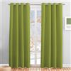 PONY DANCE Tenda Oscurante ad Anelli per Cameretta Bambini 2 Pezzi | Verde, L140 x A220 cm, Termiche Isolanti Caldo e Freddo, per Salotto, OEKO-TEX, Blackout, Privacy, Anti-UV, Moderne