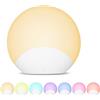 Withosent Luce Notturna Bambini, Lampada da Comodino con Timer, Lucina Notte Neonato con 8 Colori RGB, USB Ricaricabile Dimmerabile Lampada Touch per Cameretta, Campeggio