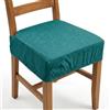 imi shop Cuscini Sedia 40x40 Imbottiti, Cotone e Poliestere, Comfort 5 cm, con Elastico Perimetrale e Fascia 12 cm, Antiscivolo, Set da 4 o 6 Pezzi, 7 Colori Disponibili (4, Verde Acqua)