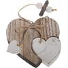EPIGEIST Cuore in legno da appendere in filigrana, cuore da appendere in legno, decorazione romantica per la casa e il matrimonio, facile da installare, versatile decorazione da parete per finestre
