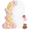 Alaoo Arco per Matrimonio Bianco Backdrop Arco, 220 * 120cm,Bianco | Arco di Nozze Doppio Lato Backdrop, Progettazione della Cupola, Adatto per Matrimoni,Feste, Cerimonie,Banchetti e Decorazioni