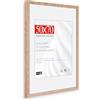 HIMEETIME® 1x Cornice Foto in Legno Quercia 50x70 cm，Passepartout 40x50cm,Cornice 50x70 con Vetro artificiale infrangibile- Cornice per Grande Quadro,Poster-Solo esposizione da parete