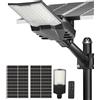 Gefolly SL-9000W Lampione Solare LED Esterno, Led Lampioni da esterni con Telecomando, 6500K Luz de Seguridad Jardín, IP67 Impermeabili Lampioni per Cortile, Giardino