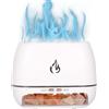 Duroecsain Diffusore di aromi di roccia di sale, diffusore di lampade di sale | Diffusori ad ultrasuoni con fredda - Lampada di sale con diffusore di fiamma simulata 3 in 1, diffusore ad