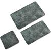 WohnDirect Tappeti Bagno Grigio Set 3 - Tre tappetini da Bagno 45x45-50x80-60x100cm - Antiscivolo + Lavabile - tappeti Bagno 3 Pezzi