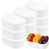 Dhisperares 9 Pezzi Contenitori Congelatore, 250ml Contenitori Ermetici per Alimenti | Riutilizzabili Piccoli Ciotole di Plastica con Coperchi, Senza BPA Contenitore Freezer per Frutta, Salse, Riso Integrale