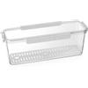 pzihao 1 Pz Contenitori per Pasta Ermetici, Contenitore per Spaghetti in Plastica con Coperchio, Contenitori Pasta Dispensa Cucina, Porta Spaghetti Contenitore Farina Cibo Cereali Organizer(31,5x10x11 cm)