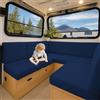 ZGDDPZA Copricuscini Elasticizzati per Sedili Camper e Roulotte, Fodere per Cuscini Divano da Interno ed Esterno, Antiscivolo, Tessuto Jacquard Resistente e Lavabile (Blu navy,L 65-95cm W 65-95cm)