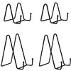 Jesustree Supporto Cavalletto Decorativo, 4 PCS Porta Piatto Espositore di Ferro, Piastra Supporti Espositore per Foto, Piatti, Cornici, Libri di Cucina, Arte da Tavolo (Nero)
