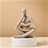 SIETIOJI Cultura per la Casa Statua del Pensatore in Arenaria Sculture Moderne Figure Astratte Scultura con Estetica del Pensatore Statua in Resina Set per Decorazione della Casa Soggiorno Ufficio