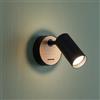 B·LED BARCELONA LED BARCELONA LED - Applique LED VILSA con faretto orientabile - Design minimalista. Finitura in legno - Interruttore integrato - Attacco GU10, per testiere del letto, camere da letto, studio.
