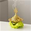 A ANTCAM Bruciatore di incenso in ceramica e metallo mediorientale, decorazione per la casa, fornello per aromaterapia, porta incenso per aromaterapia, yoga, spa, decorazione domestica