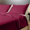 Ipersan Set Completo Lenzuola Singolo, 100% Cotone Percalle, 1 Lenzuolo da sopra 160x290cm + 1 Lenzuolo da sotto 90x200cm + 1 Federa 83x52cm, Tinta Unita Double Color con Sbieco Coordinato
