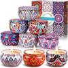 ZPQAODI 9Pcs Candele Profumate Regalo Set, Cera di Soia Candele Aromaterapia per Anniversario Natale San Valentino Festa della Mamma Bagno Yoga Compleanno Decorazione, Regalo Donna