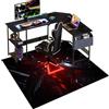 Qesjodfu Tappetino per Sedia da Ufficio Gaming 90 x 120 cm, Tappeto Salvapavimento Antiscivolo, Ufficio Gaming Protettore del Pavimento, Tappeto per Sedia con Ruote, Tappetino Protettivo per Pavimenti Duri