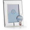 ARTÉ 10x15 Cornice portafoto per BAMBINO, Made in Italy, elegante placcata in argento, Silver Plated antiossidante, Bellissima cornice in Silver Plated con retro in legno laccato bianco E274/CELESTE